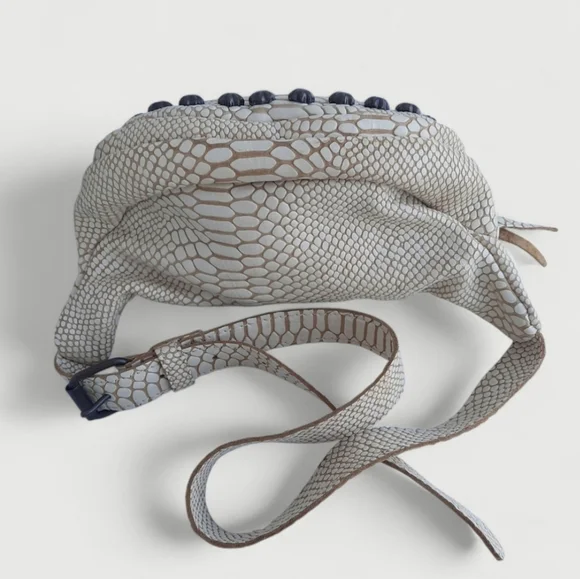 FREEBIRD Cobra Stud Waist Sling Bag Leather Fanny Pack Bum Belt Biker Punk Snake - Picture 7 of 11